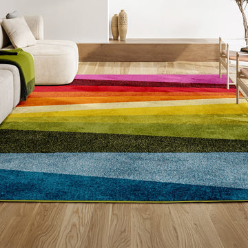Prism Geometric Striped Area Rug